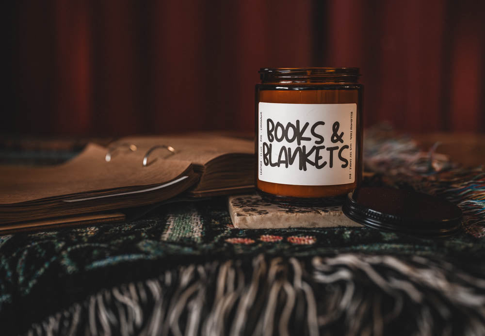 Books & Blankets Soy Candle