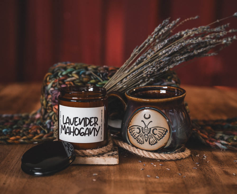 Lavender Mahogany Soy Candle