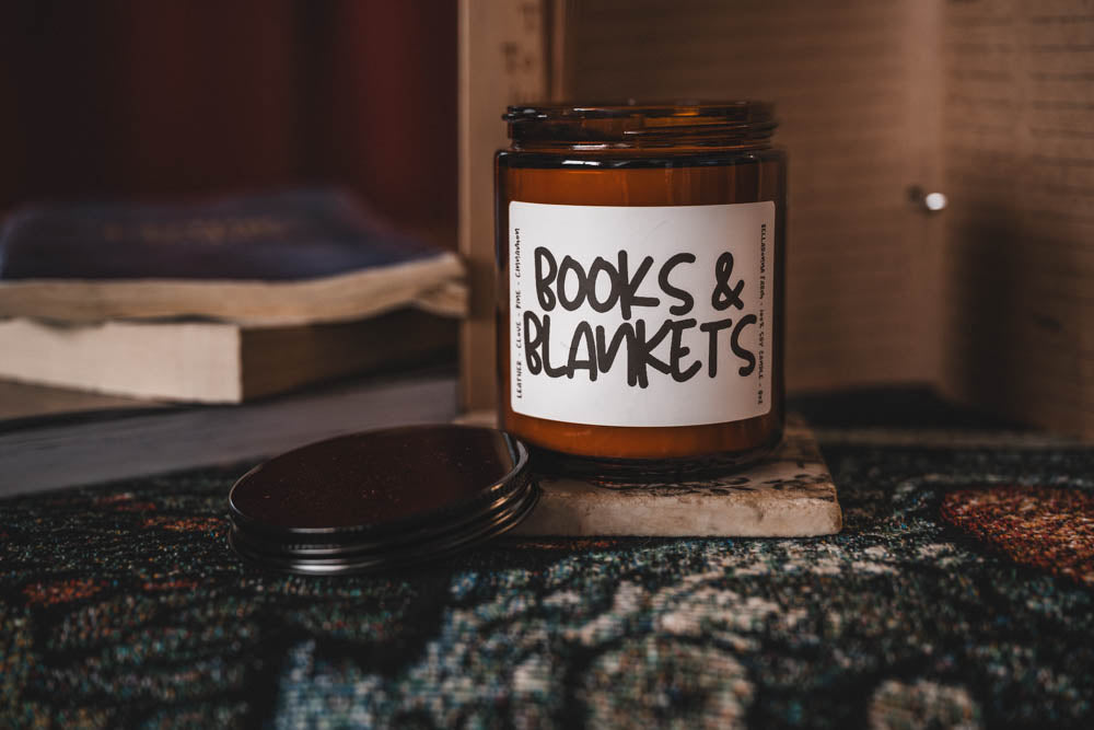 Books & Blankets Soy Candle